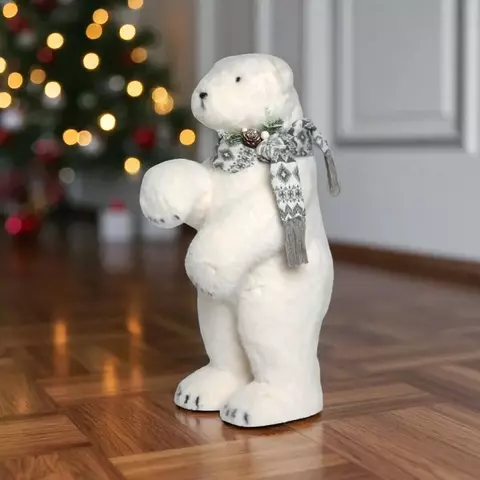 OSO POLAR CON BUFANDA PARADO 56CM