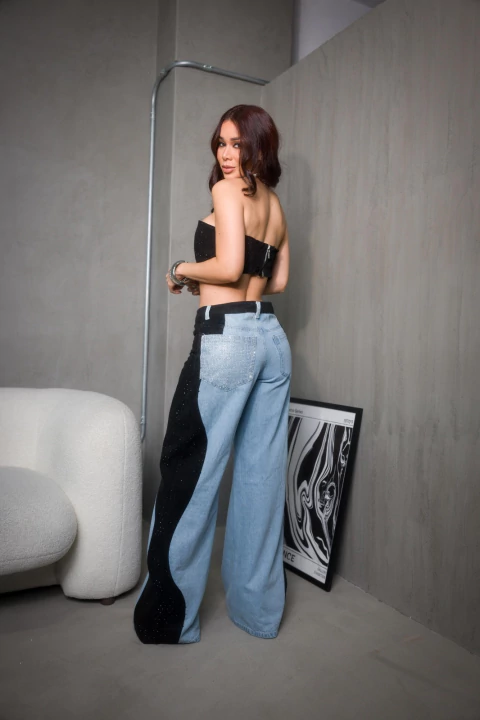 Baggy bi color perlas