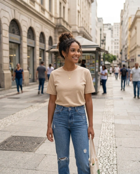 Camiseta Feminina Básica Essencial