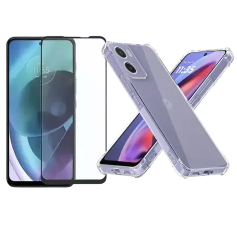 Capa + Película de Vidro 3D Para Moto G15 Anti Queda