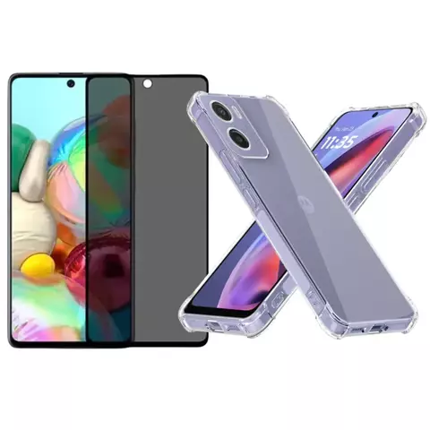 Capa + Película de Privacidade Vidro Para Moto G24