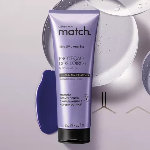 Shampoo Matizador Match. Proteção Dos Loiros 250Ml