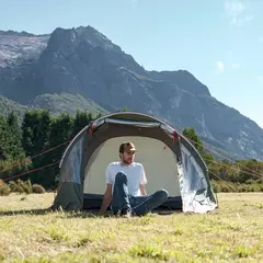 Carpa Cacique Igloo Trail 6 Seis Personas - Amplio Abside Verde Oliva / Gris en internet