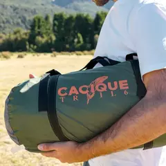 Carpa Cacique Igloo Trail 6 Seis Personas - Amplio Abside Verde Oliva / Gris - tienda online