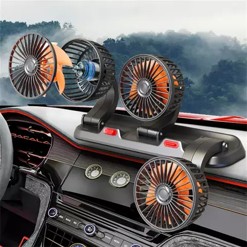 Ventilador Automotivo 360° com 3 Cabeças – USB 12V/24V - comprar online