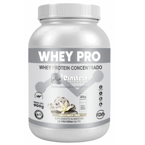 Whey Protein 900g Sabor Vanilla e Cokies Einstein Nutrition