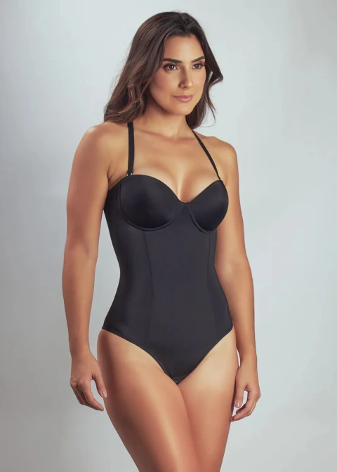 Body Modelador Com Bojo Reforço Frontal Alta Compressão Duloren