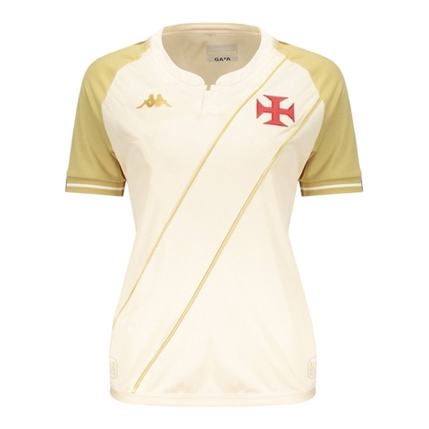 Camisa Vasco da Gama III 24/25 - Torcedor Kappa Feminina - Bege