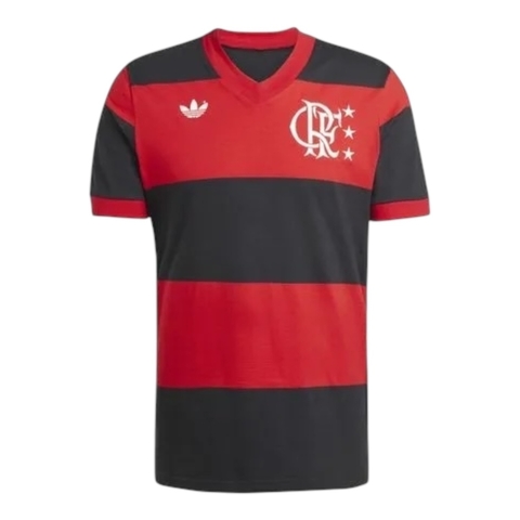 Camisa Flamengo Edição Comemorativa 81 anos 25/26 - Torcedor Adidas Masculina - Preta e vermelha
