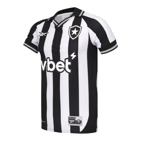Camisa Botafogo I 25/26 - Torcedor Reebok Masculina - Preta e branca