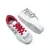 Tênis infantil Nike Air Force Bobbie Goods branco com detalhes em vermelho e ilustrações em preto