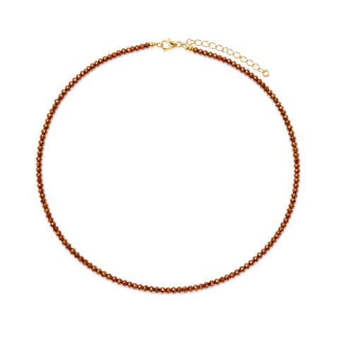 CHOKER CRISTAIS AMARELO OURO