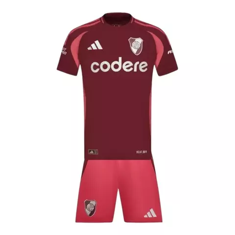 Kit Infantil River Plate II 24/25 - Adidas - Vermelho