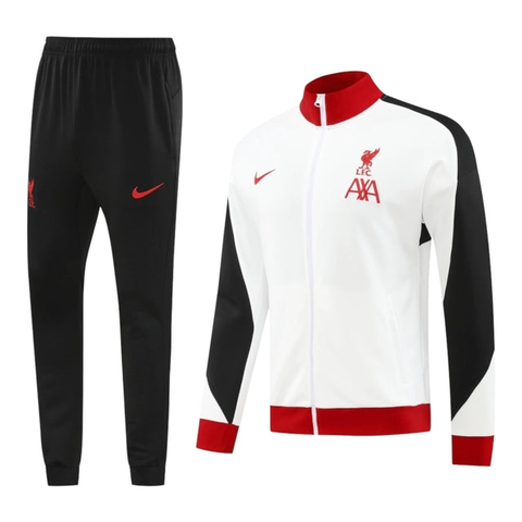 Conjunto Liverpool Treino I 24/25 - Masculino Nike - Bege e preto com detalhes em vermelho