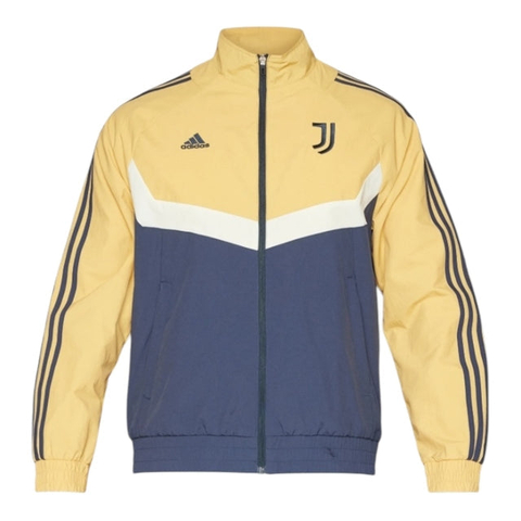 Jaqueta Corta-Vento Juventus 24/25 - Masculina Adidas - Bege com detalhes em azul