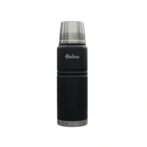 Termo Hudson Acero Negro 1 Litro De Acero Inoxidable