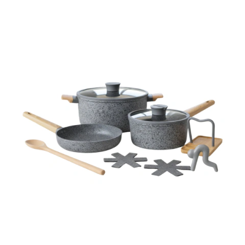 Batería Granito Stone Forjado Antiadherente Hudson 5 Piezas