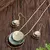 Vintage Aura – Conjunto Elegante de Gargantilha e Brincos Circulares