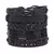 Dark Vibe – 5 Pulseiras Trançadas de Couro Preto Unissex