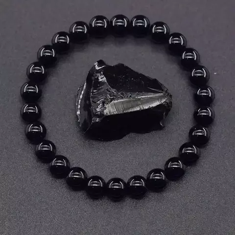 Onyx Force – Pulseira Ônix e Obsidiana Natural