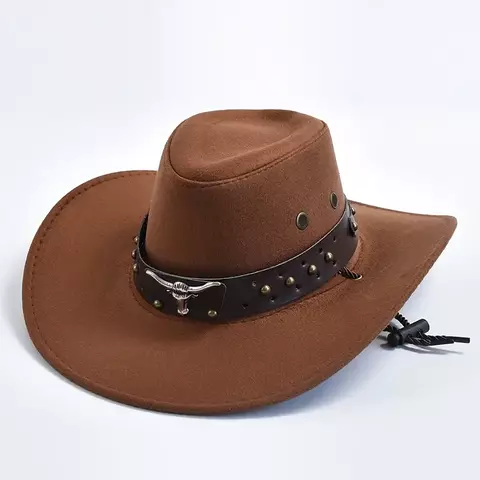 Texas Spirit – Chapéu Retrô Unissex em Camurça Sintética