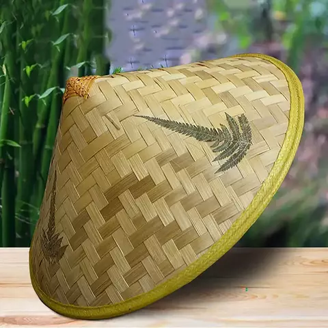BambooSoul – Chapéu Chinês Artesanal de Bambu e Palha