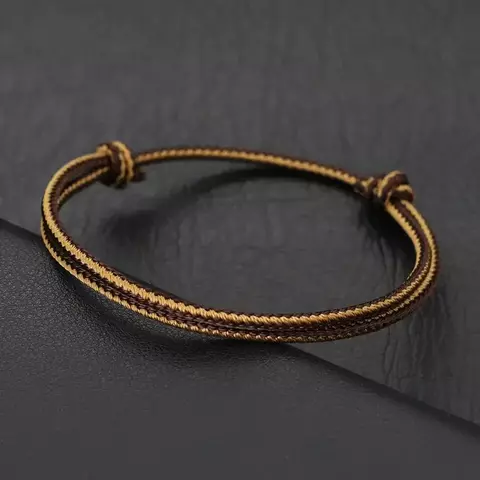 EthnoCord – Pulseira Artesanal de Corda Ajustável Unissex