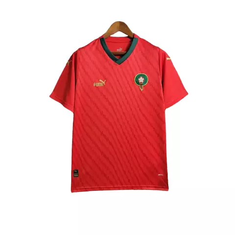 Camisa Marrocos Home 23/24 - Torcedor Puma Masculina - Vermelho - comprar online