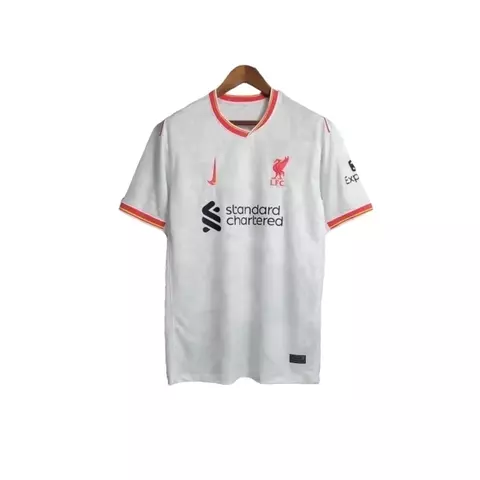 Camisa Liverpool II 24/25 - Torcedor Nike Masculina - Branca com detalhes em vermelho - comprar online