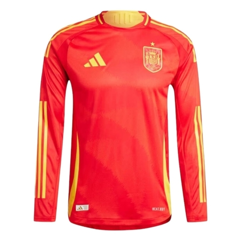Camisa Seleção da Espanha I 24/25 manga longa - Torcedor Adidas Masculina - Vermelha