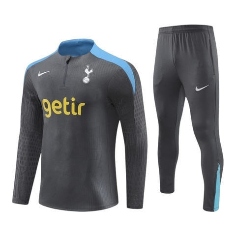 Conjunto Tottenham Treino 24/25 - Masculino Nike - Cinza com detalhes em azul