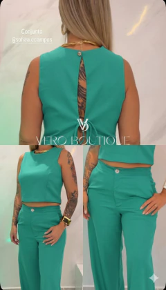 CONJUNTO SOFIA - Verde Aqua - comprar online