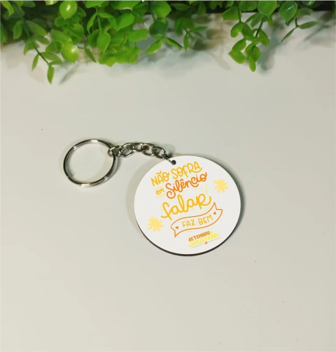 Setembro Amarelo - Chaveiros Não sofra em silencio - comprar online