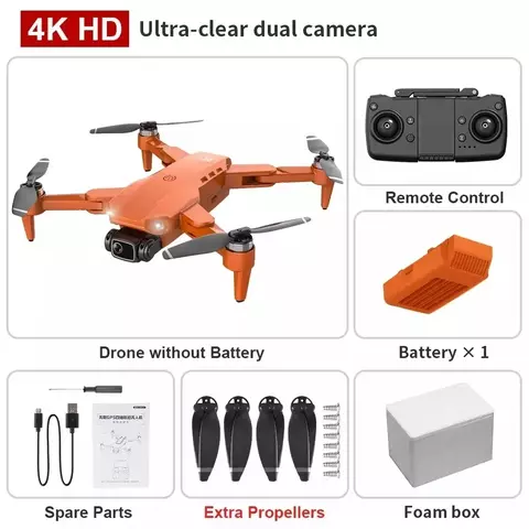 Drone l900 pro 4k profissional 5g gps hd câmera dupla fotografia sem escova dobr