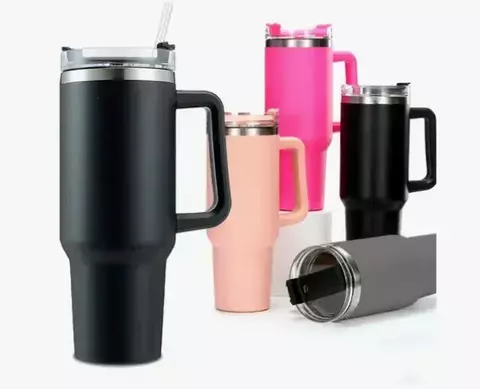 Copo Térmico Inóx Com Alça Canudo 1.2litros - comprar online