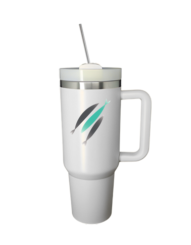 Copo Térmico Three Fish / 3 Peixes Branco