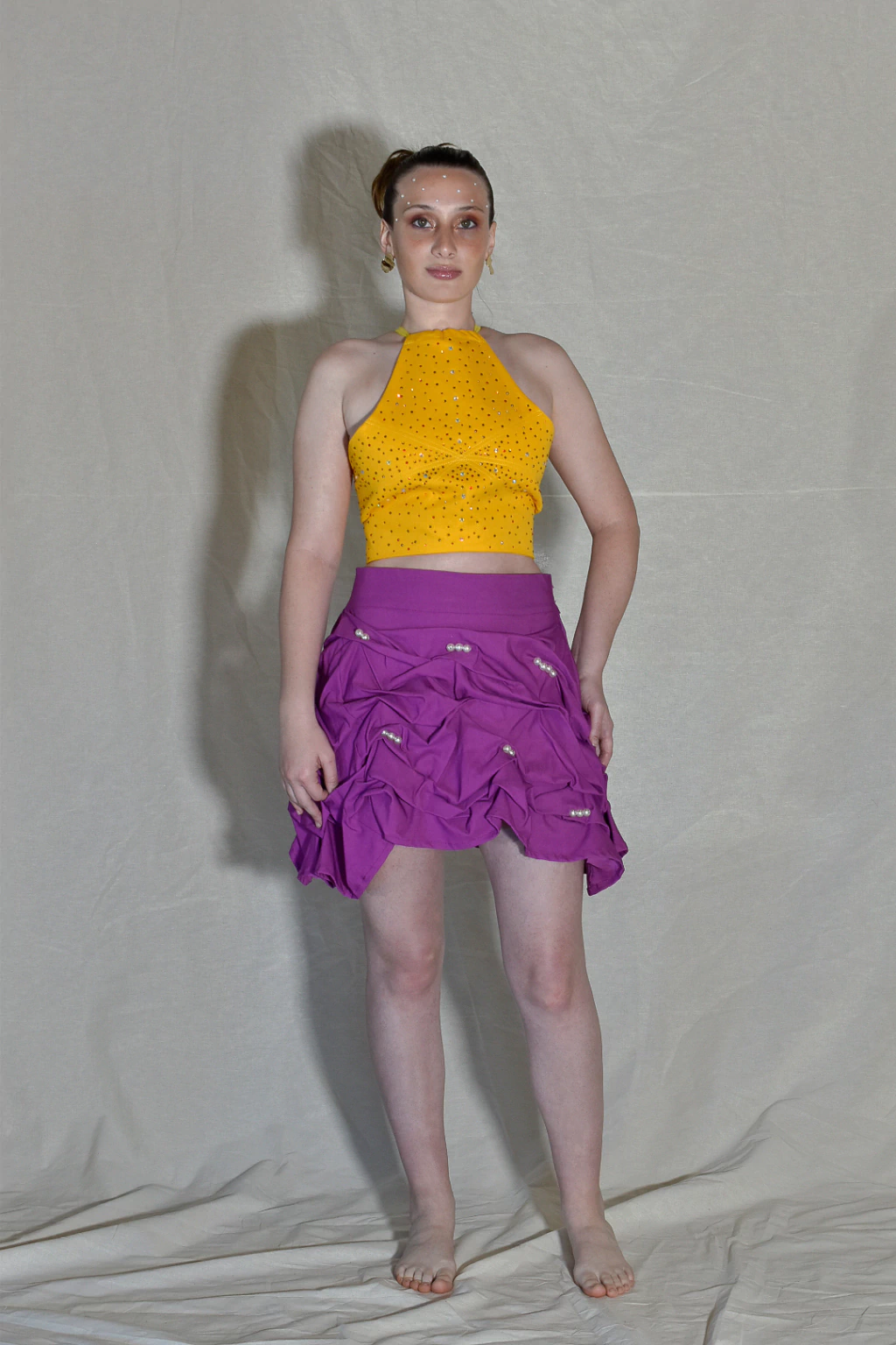 Falda Pliegues Talle Chica