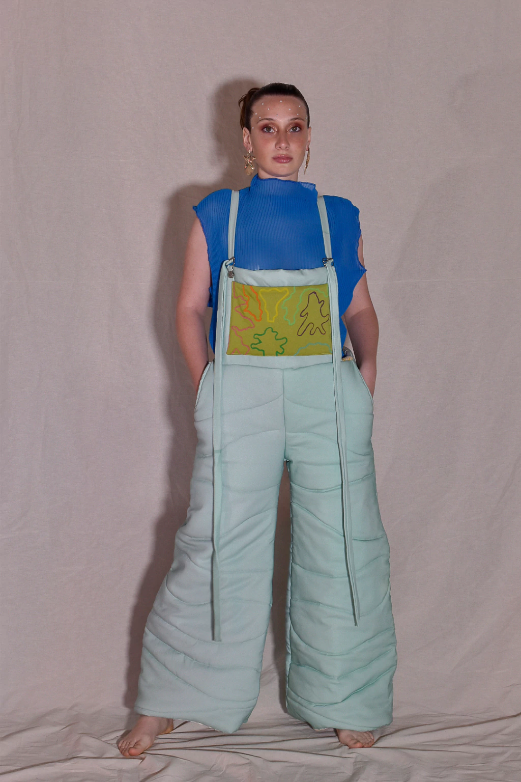 Jardinero Matelasse Irregular Talle Chico