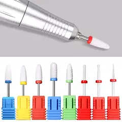 Conjunto de brocas para unhas, fresas de cerâmica, lixadeira de manicure, ponta - loja online