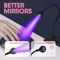 Secador de unhas luz uv lâmpada do prego 395nm comprimento de onda clip-on mesa