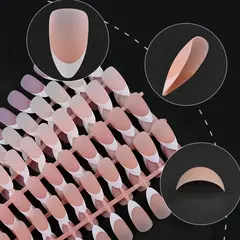 150 pçs pré-feito unhas falsas francesas scarless caixão amêndoa unhas falsa - loja online