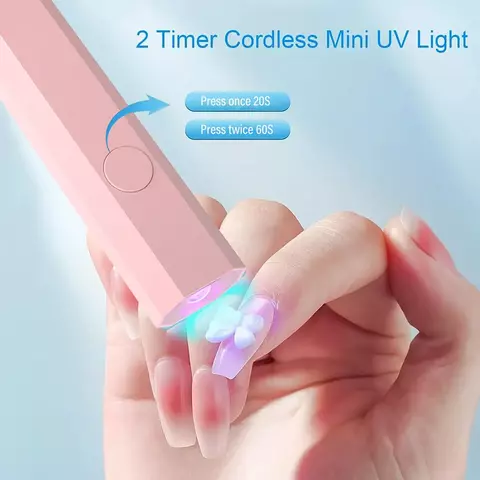 Yikoolin conveniente portátil lâmpada secador de unhas uv/led cura de unhas to