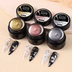 Pintura Metálica Super Brilhante Gel, Esmalte, Linha de Desenho, Nail Art Franc na internet