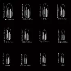 Imagem do 120 pçs capa completa imprensa em dicas de unhas stiletto amêndoa caixão quad