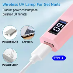 Yikoolin conveniente portátil lâmpada secador de unhas uv/led cura de unhas to