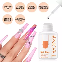 Cola super forte para unhas, 7g, para pontas de unhas falsas, unhas acrílicas, na internet