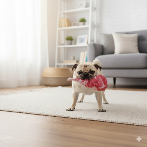 Brinquedo bife para mastigar com som para cães - comprar online