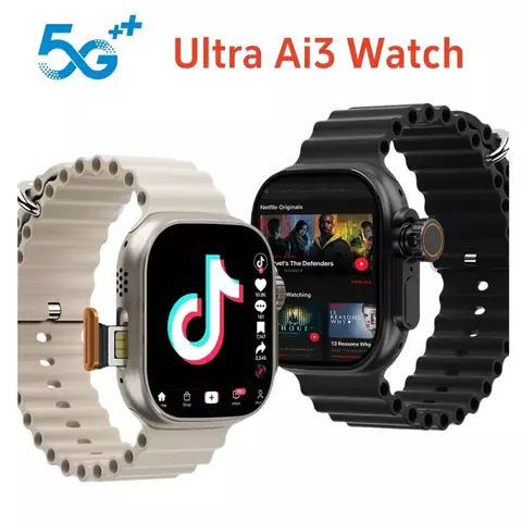 Microwear ultra ai3 smartwatch 4g android amoled hd câmera gps wifi google play