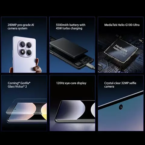 Versão global xiaomi redmi note 14 pro smartphone 200mp ai câmera helio G100-Ult