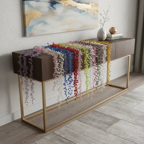 Guirlanda de Cristal Gota Lágrima - Fio Decoração 77cm